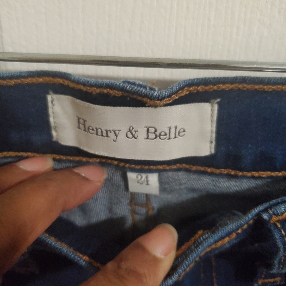Henry & Belle Womens High Rise Super Skinny Jeans  Blue Size 24 - Picture 4 of 7